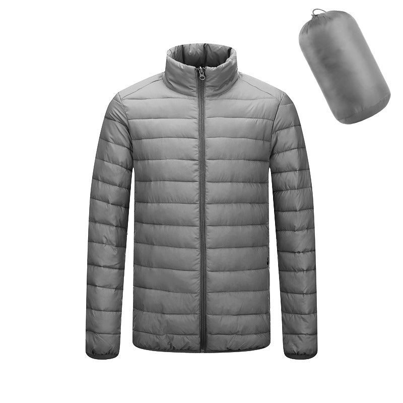 Men's Lightweight Padded Jacket, Hooded or Stand Collar (photo 13)
