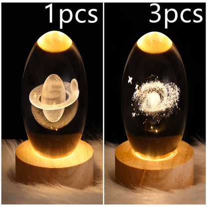 Wood Base Crystal Ball Night Lamp (photo 35)