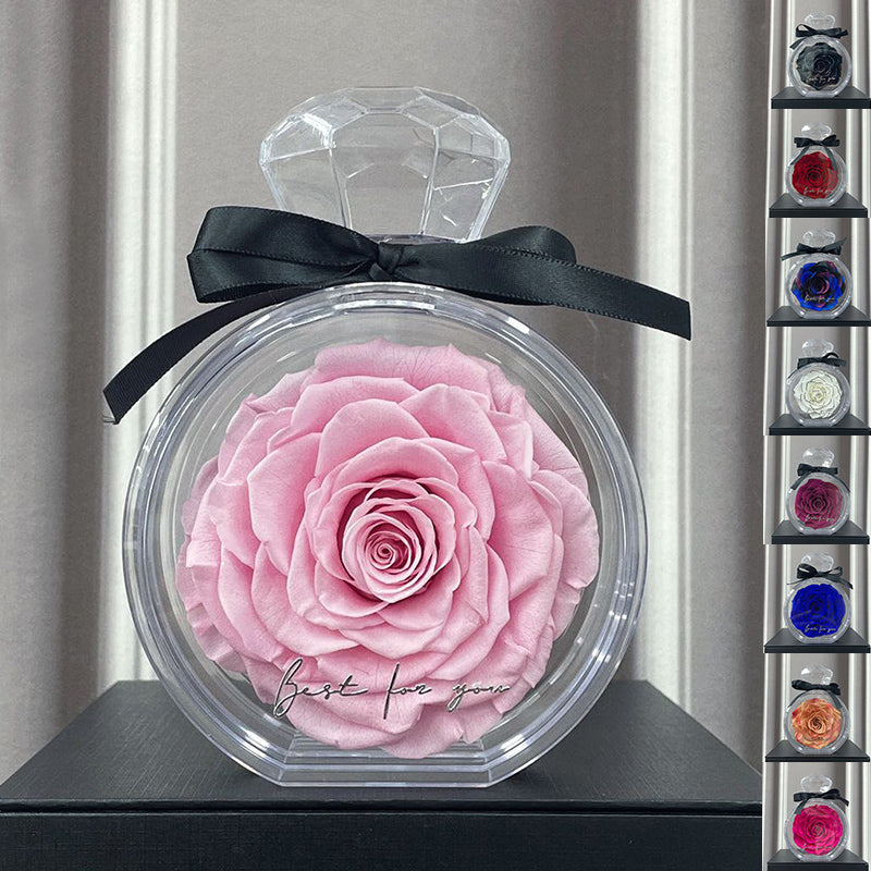 Dried Flower Bouquet in Clear Bottle