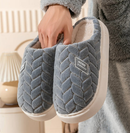 Thick-Sole Plush Winter House Slippers (photo 2)