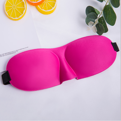 3D Contoured Sleep Eye Mask with Nose Cut-Out, Polyester and Sponge - Pink (photo 5)