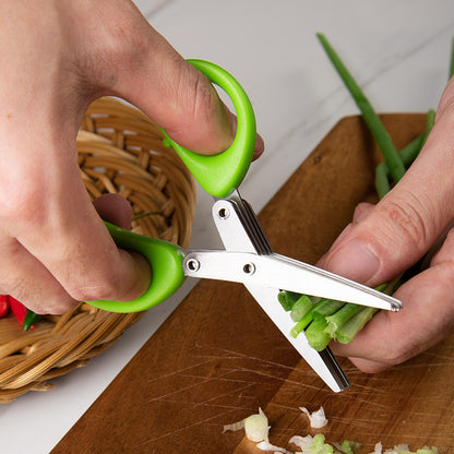 Multi-Blade Stainless Steel Herb Scissors (photo 8)