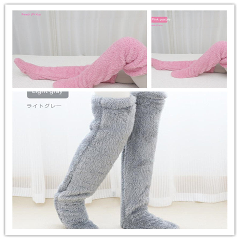 Over-the-Knee Fuzzy Long Socks (photo 64)