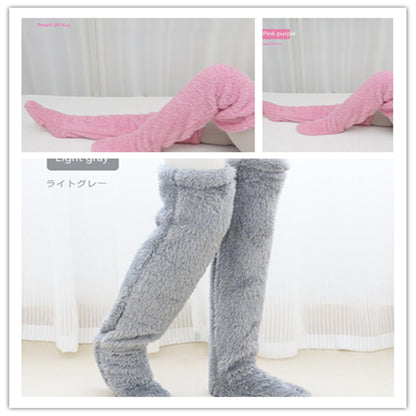 Over-the-Knee Fuzzy Long Socks (photo 64)