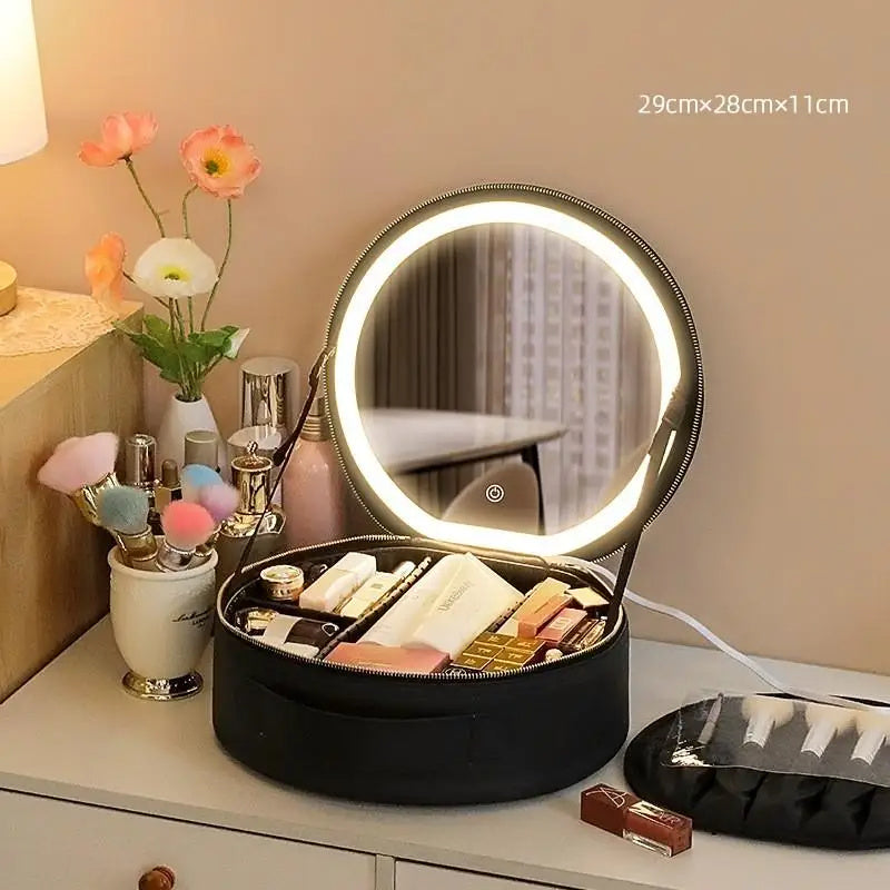 Round LED Mirror Makeup Bag (photo 11)