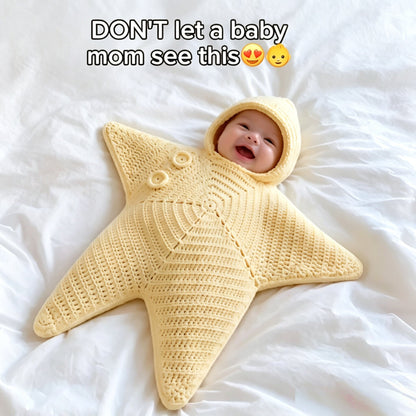 Crochet Star-Shaped Hooded Baby Romper, Finished or DIY Kit