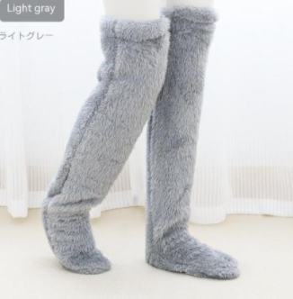 Over-the-Knee Fuzzy Long Socks (photo 20)