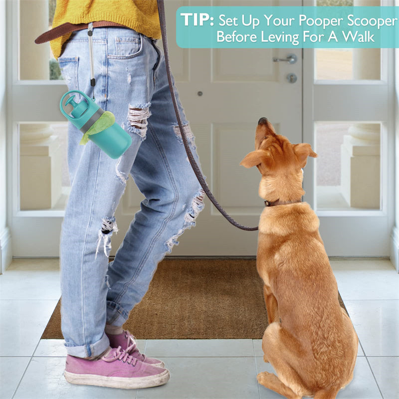 Dog Poop Scooper with Built-In Bag Dispenser (photo 5)