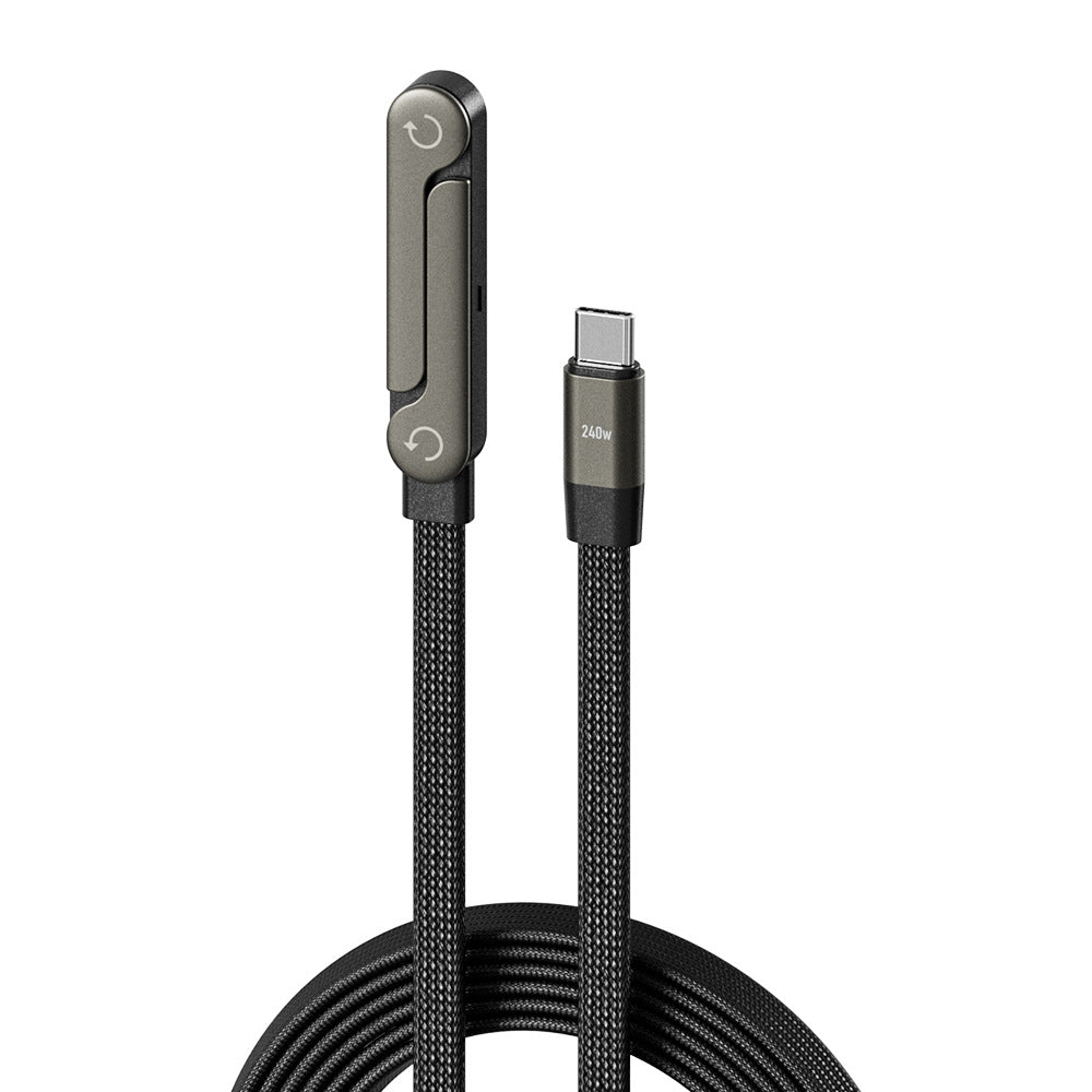Fast-Charging USB-C Cable with Built-In Foldable Phone Stand (photo 4)