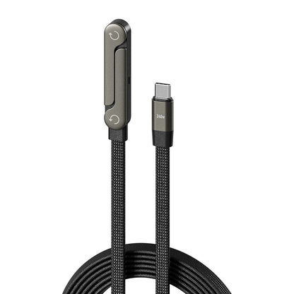 Fast-Charging USB-C Cable with Built-In Foldable Phone Stand (photo 4)