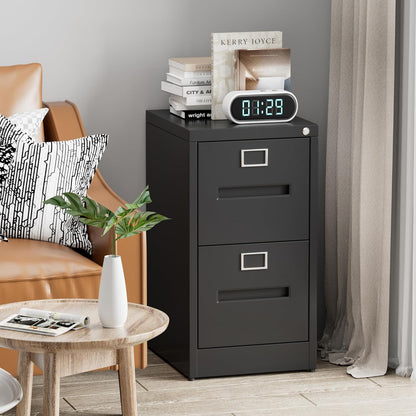 2-Drawer Metal Mobile File Cabinet with Lock (photo 8)
