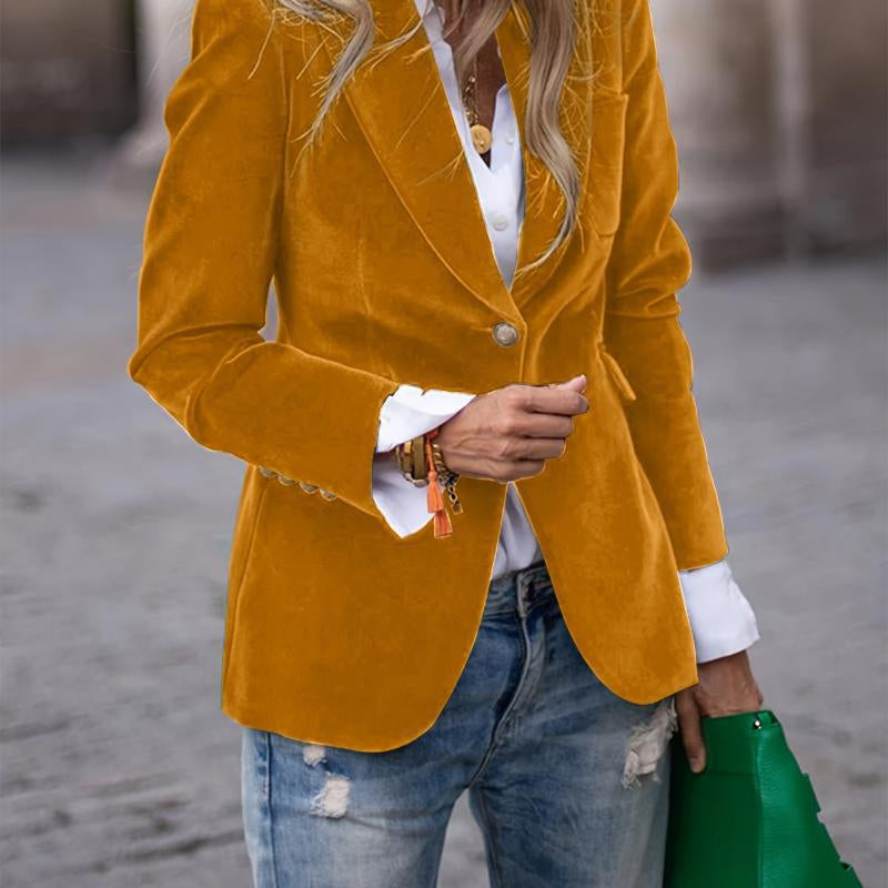 Women's Slim-Fit Velvet Blazer (photo 10)