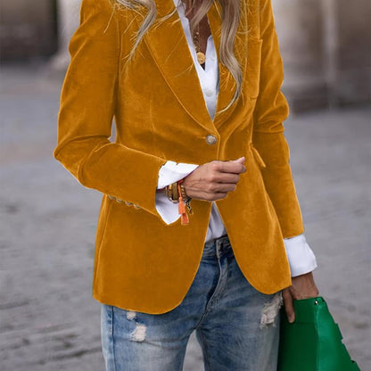 Women's Slim-Fit Velvet Blazer (photo 10)