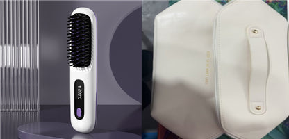 2-in-1 Cordless Hair Straightener Brush, USB Rechargeable (photo 42)