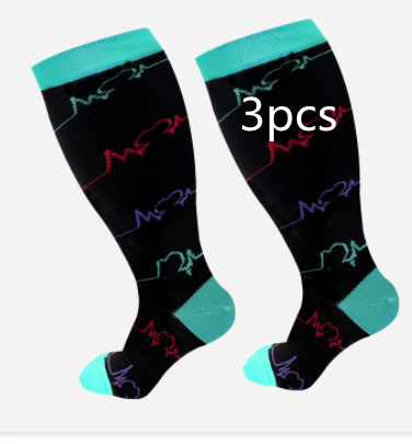 Plus-Size Printed Compression Socks (photo 10)
