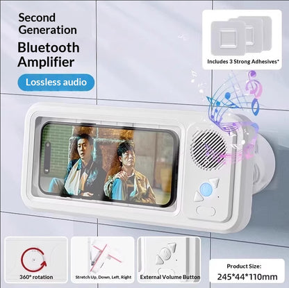 Shower Phone Holder Box with Bluetooth Speaker (photo 7)