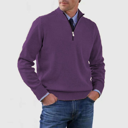 Men's Stand-Collar Zip Knit Sweater (photo 11)