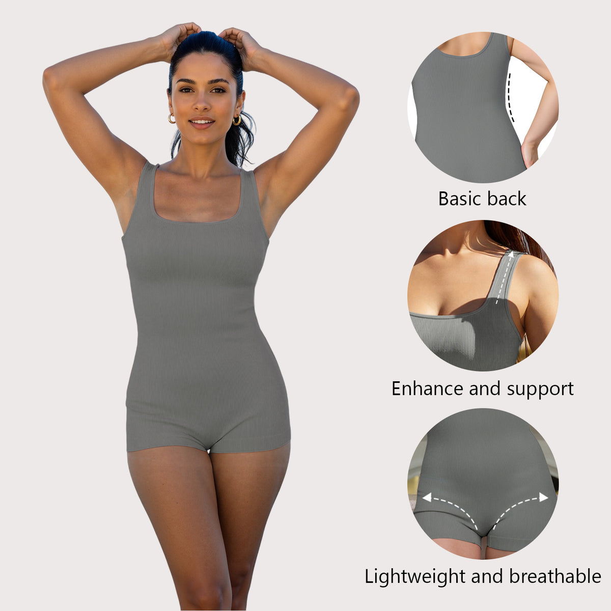 Women's Shapewear Bodysuit with Adjustable Straps (photo 22)