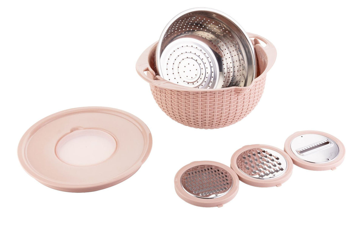 Rotating Double-Layer Colander with Slicer Blades (photo 3)