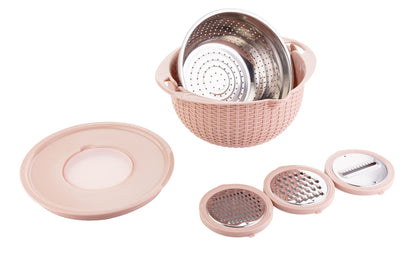 Rotating Double-Layer Colander with Slicer Blades (photo 3)