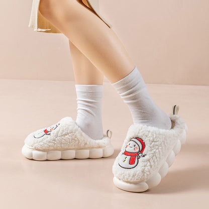 Snowman Plush House Slippers (photo 4)