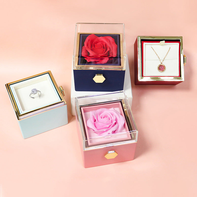 Rotating Soap Rose Jewelry Gift Box (photo 5)