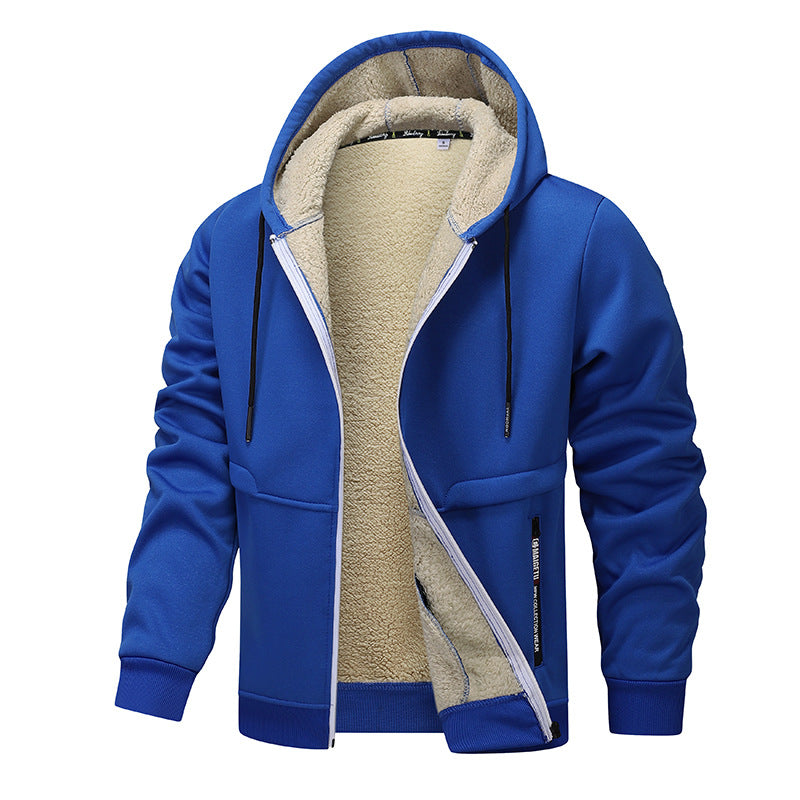 Men's Sherpa-Lined Zip-Up Hooded Jacket (photo 10)