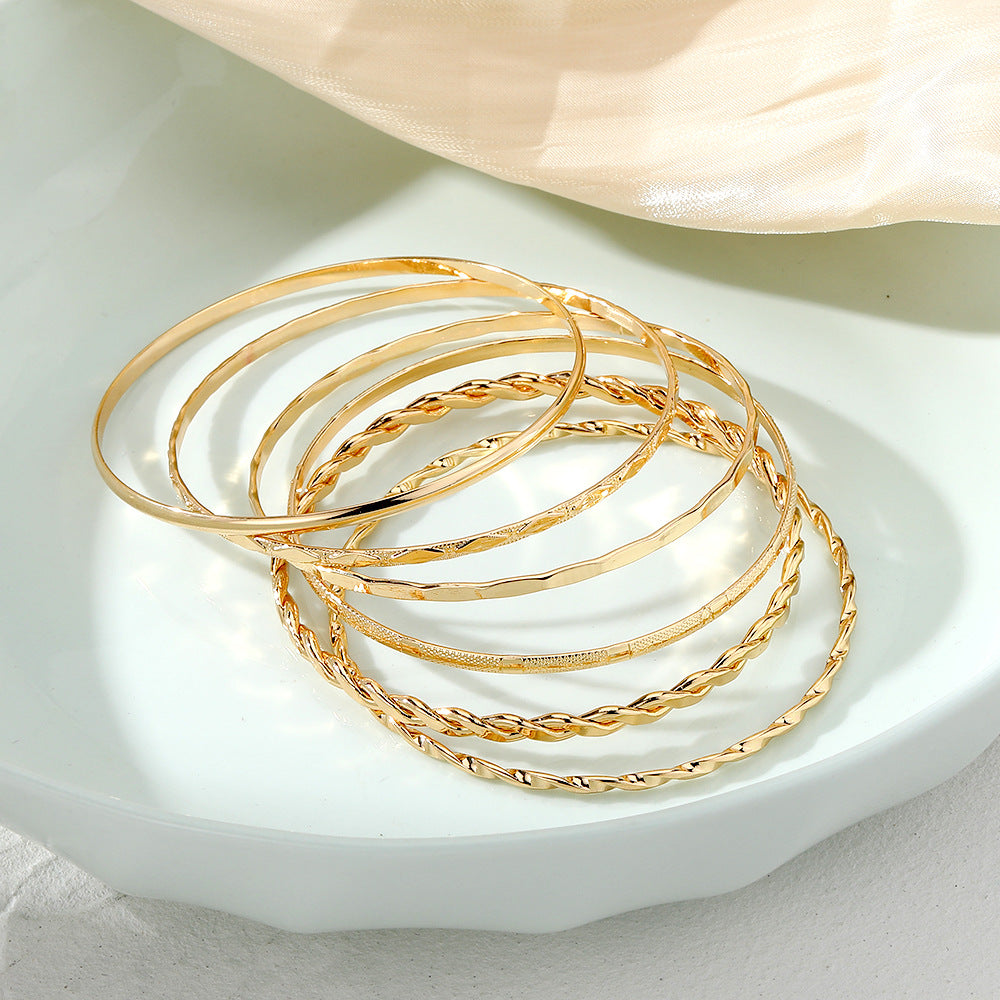 6-Piece Gold-Tone Chain Bracelet Set (photo 4)