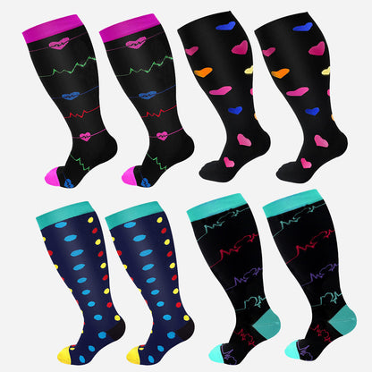 Plus-Size Printed Compression Socks (photo 2)