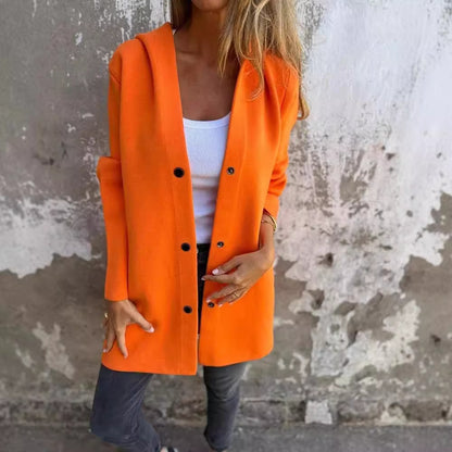 Women's Hooded Single-Breasted Loose Jacket (photo 4)