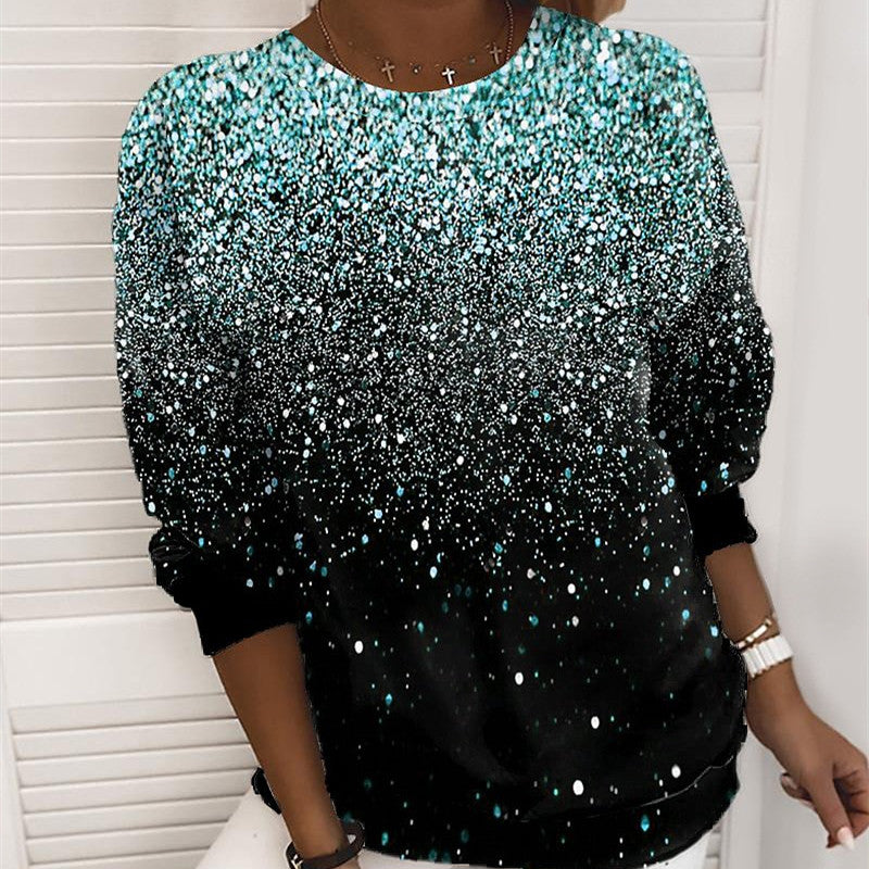 Women's 3D Print Christmas Pullover Sweatshirt (photo 2)