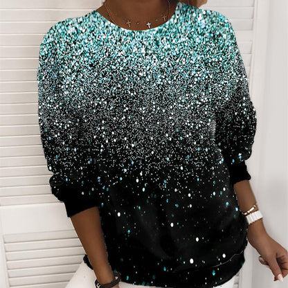 Women's 3D Print Christmas Pullover Sweatshirt (photo 2)