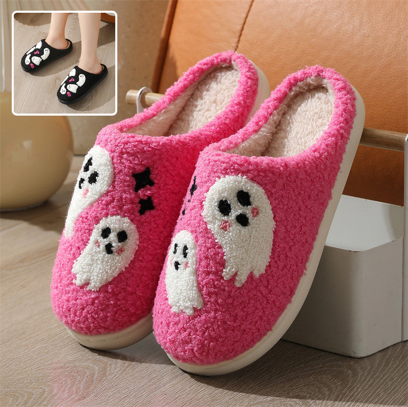 Halloween Ghost Plush Slippers