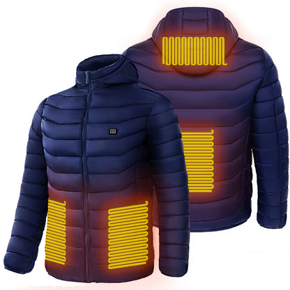Men's Heated Hooded Puffer Jacket, 8 or 9 Heating Zones (Battery Not Included) (photo 3)