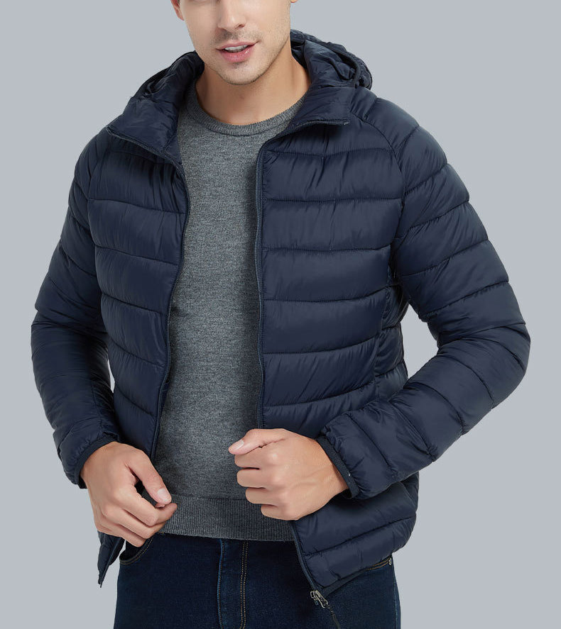 Men's Lightweight Padded Jacket, Hooded or Stand Collar (photo 5)