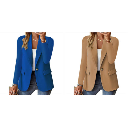 Women's Lapel Button Suit Jacket (photo 34)