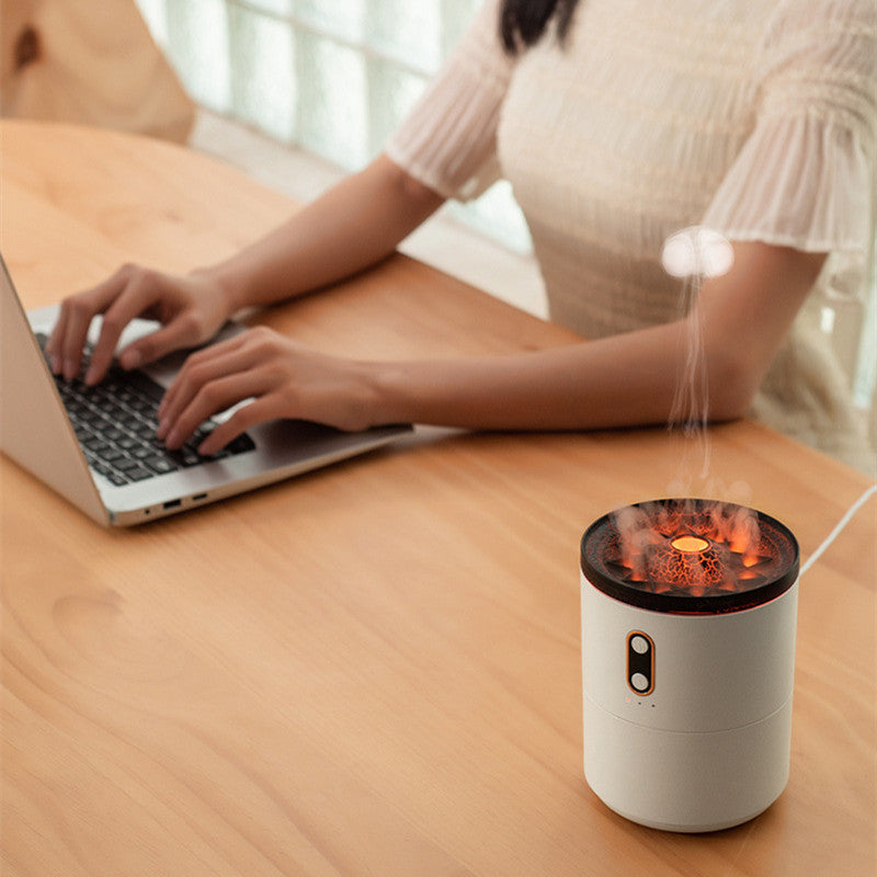 Volcano Flame Humidifier and Aroma Diffuser with Timer (photo 3)