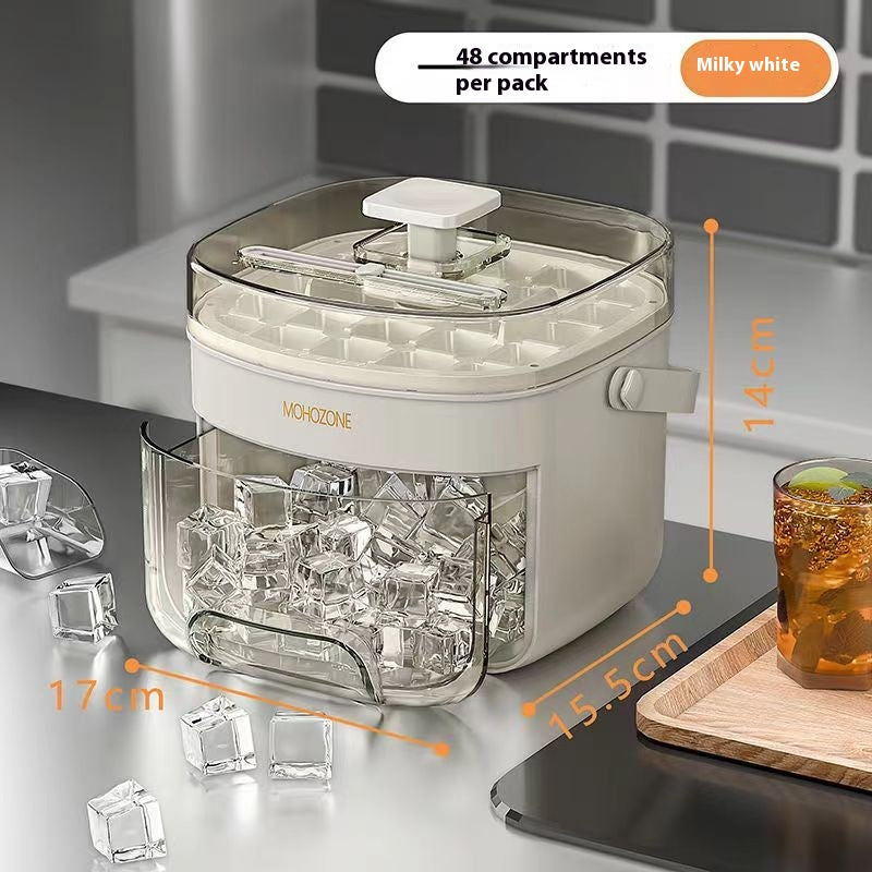 Press-Release Ice Cube Tray with Bin and Lid, 24 or 48 Cubes (photo 8)