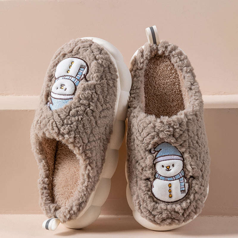 Snowman Plush House Slippers (photo 12)