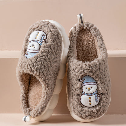 Snowman Plush House Slippers (photo 12)