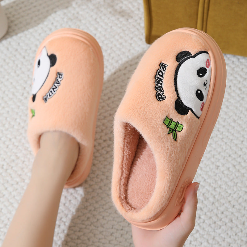 Cartoon Panda Thick-Sole House Slippers