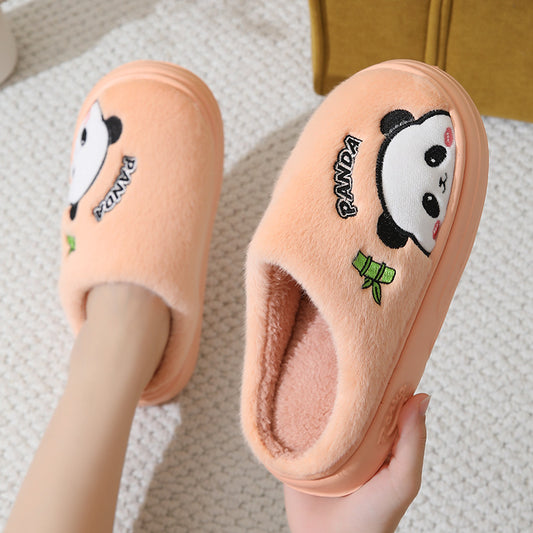 Cartoon Panda Thick-Sole House Slippers