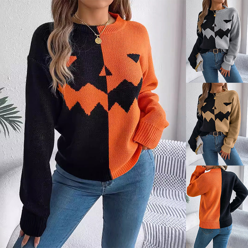 Women's Halloween Ghost Knit Sweater