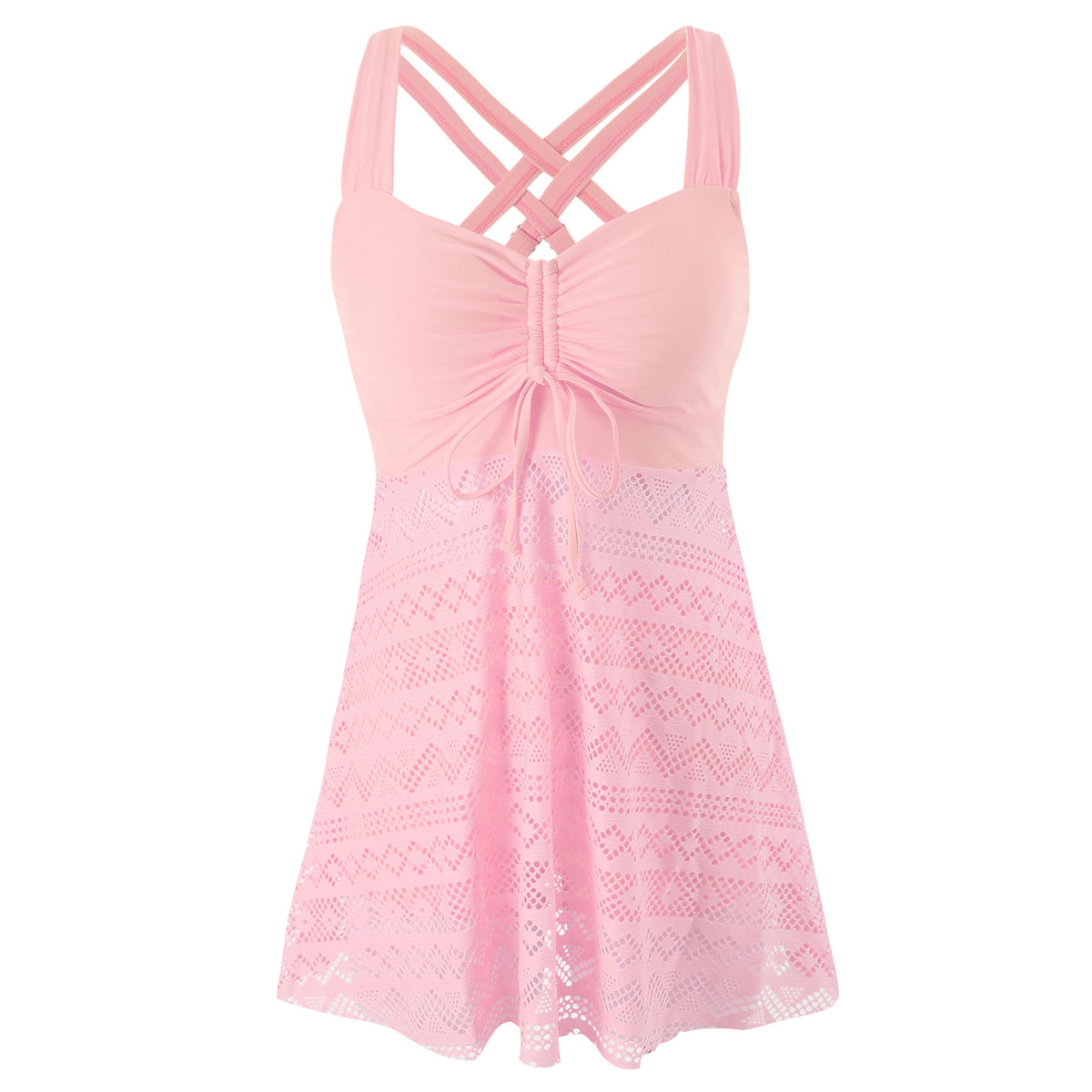 Women's Lace One-Piece Swimsuit with Chest Pads (photo 20)