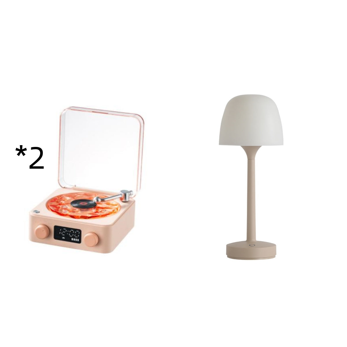 Retro Turntable-Style Bluetooth Speaker with Nature Sounds and Light (photo 25)