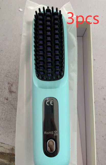 2-in-1 Cordless Hair Straightener Brush, USB Rechargeable (photo 39)