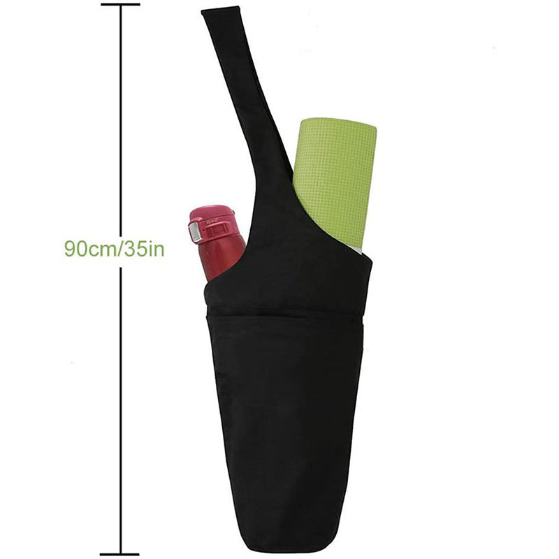 Canvas Yoga Mat Storage Bag with Pockets (photo 1)