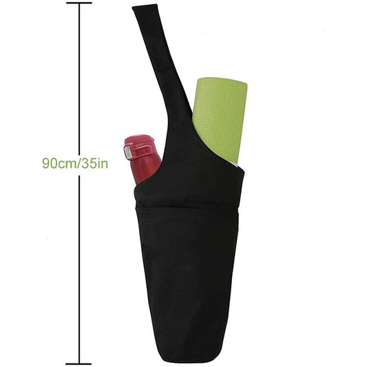 Canvas Yoga Mat Storage Bag with Pockets (photo 1)