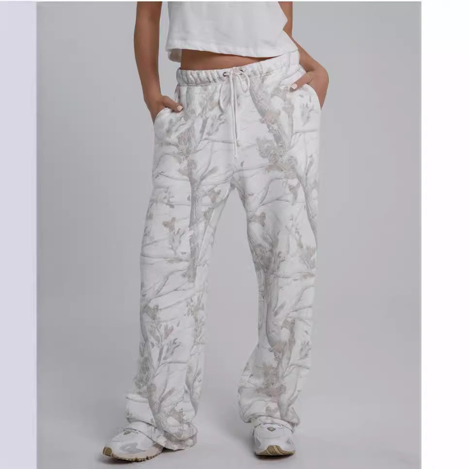 Women's Camo Leaf Print Hoodie and Pants Set (photo 6)