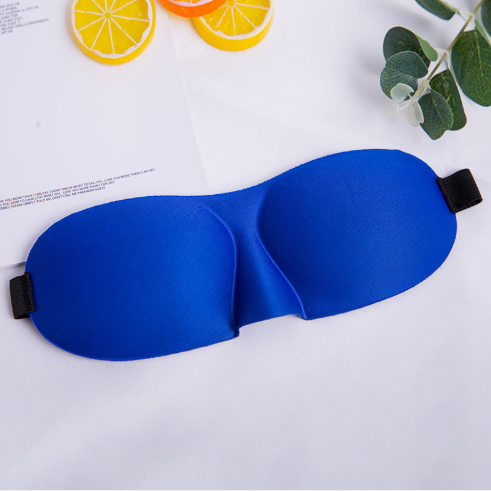 3D Contoured Sleep Eye Mask with Nose Cut-Out, Polyester and Sponge - Blue (photo 2)